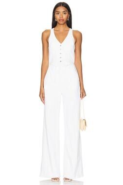 Amanda Uprichard Ethan Jumpsuit Minimal Casual Cotton Preppy Office XS
